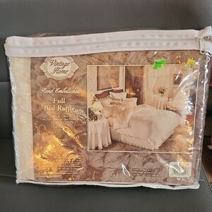 Vintage Cream Full Bed Ruffle by Vintage Home